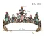 Vintage Multi-Kleuren Rhinestone Bronzen Legering Tiara Bruids Haaraccessoires 2023 Huwelijk