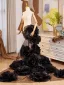 Fashion Black Handmade  Appliques Prom shawl 2025