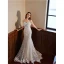 Charmant Ivoire Appliques En Dentelle Fleur Robe De Mariée 2022 Trompette / Sirène Bustier Sans Manches Dos Nu Longue Mariage