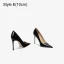 Sexy Burgunderrot Abend Lackleder Pumps 2023 Leder 12 cm Stilettos Spitzschuh Pumps Hochhackige