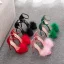 Sexy Rougissant Rose Daim Promo Sandales Femme 2024 Bride Cheville 11 cm Talons Aiguilles Peep Toes / Bout Ouvert Sandales Talons Hauts
