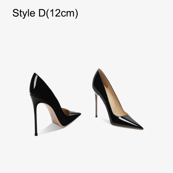 Sexy Nude Evening Party Patent Leather Pumps 2023 Leather 12 cm Stiletto Heels Pointed Toe Pumps High Heels
