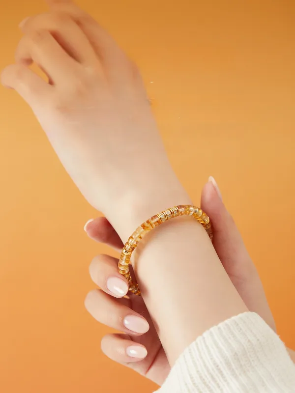 Mode Jaune Fait main Cristal Naturel Bracelets Accessorize 2025