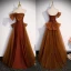 Chic / Belle Chocolat Robe De Bal 2023 Trompette / Sirène Bustier Noeud Sans Manches Dos Nu Longue Promo Robe De Ceremonie
