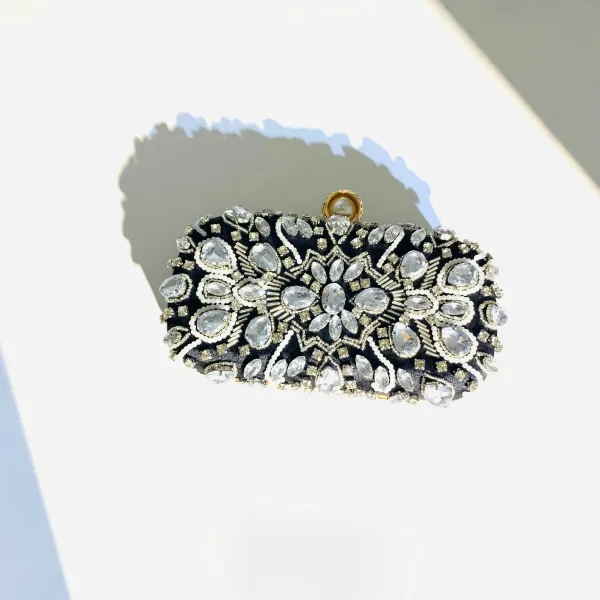 Charming Bling Bling Handmade  Rhinestone Evening Party Gold Clutch Bags 2023