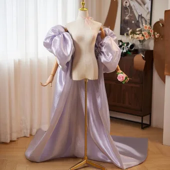 High End Lavender Evening Party Prom Jackets Wraps Shawl 2024