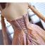 Fashion Blushing Pink Appliques Prom Dresses 2025 Ball Gown Strapless Sleeveless Backless Floor-Length / Long Formal Dresses