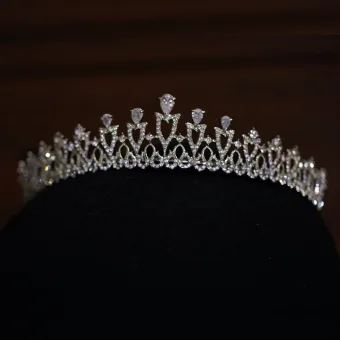 Elegant Sølv Rhinestone Legering Zirkon Bryllup Tiara 2022 Har Tilbehor