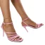 Abordable Sexy Rougissant Rose Soirée Été Sandales Femme 2022 Bride Cheville 7 cm Talons Aiguilles Peep Toes / Bout Ouvert Sandales Talons Hauts