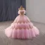 Luxury / Gorgeous Blushing Pink Beading Sequins Prom Dresses 2025 Ball Gown Spaghetti Straps Sleeveless Backless Chapel Train Prom Formal Dresses