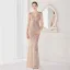 Sexy Black Beading Sequins Evening Dresses 2022 Trumpet / Mermaid V-Neck Sleeveless Floor-Length / Long Evening Party Formal Dresses