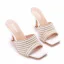 Sexy White Evening Party Pearl Rhinestone Summer Womens Sandals 2023 9 cm Stiletto Heels Open / Peep Toe Sandals High Heels