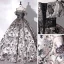 Vintage / Retro Baroque Silver Lace Flower Satin Prom Dresses 2022 Ball Gown Spaghetti Straps Sleeveless Backless Beading Floor-Length / Long Formal Dresses