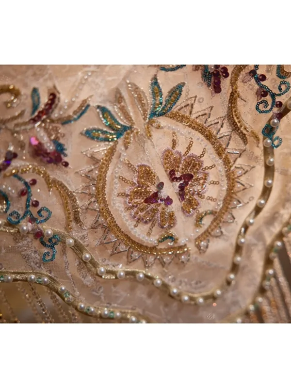 Vintage / Retro Champagne Handmade  Beading Pearl Sequins Prom Shawls 2025