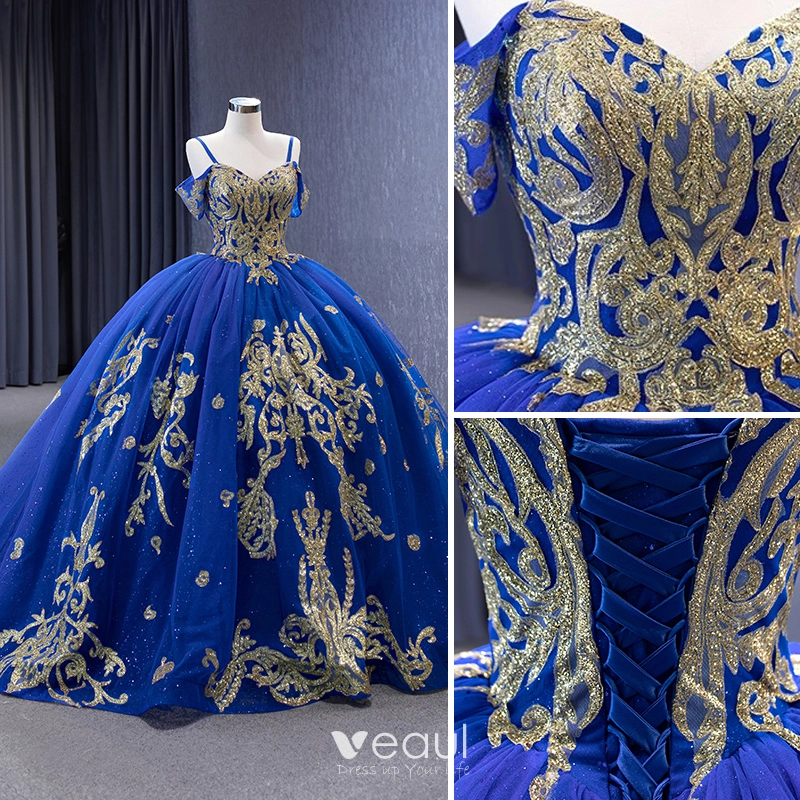 High End Vintage Retro Royal Blue Handmade Beading Sequins Prom Dresses 2023 Ball Gown Spaghetti Straps Short Sleeve Backless Chapel Train Prom Formal Dresses High End Vintage Retro Royal Blue Handmade Beading Sequins Prom Dresses 2023 Ball Gown Spaghetti Straps Short Sleeve Backless Chapel Train Prom Formal Dresses