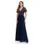 Chic / Belle Vert Paillettes Robe De Soirée Princesse 2023 V-Cou Manches Courtes Longue Soirée Robe De Ceremonie