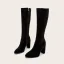 Fashion Brown Street Wear Winter Fall Womens Boots 2023 9 cm Thick Heels Pointed Toe Womens Boots