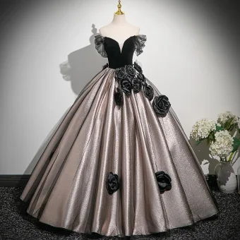 Elegant Black Prom Dresses Ball Gown Appliques 2025 Strapless Sleeveless Backless Floor Length Long Prom Formal Dresses