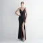 Sexy Blanche Perlage Paillettes Fendue devant Robe De Soirée 2024 Trompette / Sirène Bretelles Spaghetti Sans Manches Dos Nu Longue Soirée Robe De Ceremonie