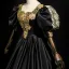 Vintage / Retro Black Satin Lace Flower Prom Dresses 2025 Ball Gown Square Neckline Puffy Short Sleeve Backless Floor-Length / Long Prom Formal Dresses