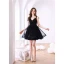 Sexy Black Party Dresses 2022 A-Line / Princess Spaghetti Straps Sleeveless Backless Bow Floor-Length / Long Cocktail Party Evening Party Formal Dresses