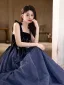 Chic / Beautiful Purple Lace Flower Prom Dresses 2025 A-Line / Princess Spaghetti Straps Sleeveless Backless Floor-Length / Long Prom Formal Dresses