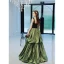Fashion Clover Green Satin Ruffle Prom Dresses 2022 A-Line / Princess Spaghetti Straps Sleeveless Backless Lace Flower Floor-Length / Long Formal Dresses
