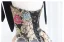 Vintage / Retro Black Printing Satin Prom Dresses 2024 Ball Gown Spaghetti Straps Sleeveless Backless Court Train Prom Formal Dresses