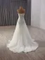 Sexy White Beading Sequins Evening Dresses 2025 A-Line / Princess Strapless Sleeveless Backless Floor-Length / Long Evening Party Formal Dresses