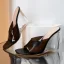 Transparent Summer Orange Cocktail Party Womens Sandals 2022 9 cm Crystal Wedges Open / Peep Toe Sandals High Heels