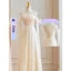 Modest / Simple Lavender Bridesmaid Dresses 2023 A-Line / Princess Off-The-Shoulder Short Sleeve Backless Floor-Length / Long Bridesmaid Dresses