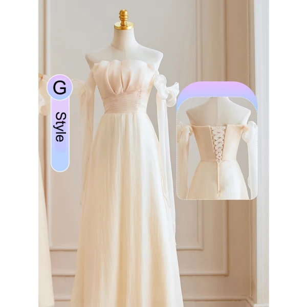 Modest / Simple Lavender Bridesmaid Dresses 2023 A-Line / Princess Off-The-Shoulder Short Sleeve Backless Floor-Length / Long Bridesmaid Wedding Party Dresses