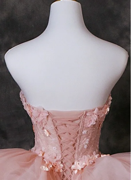 Luxus / Herrlich Rosa Applikationen Pailletten Ballkleider 2025 Ärmellos Bandeau Rückenfreies Kapelle-Schleppe Festliche Kleider