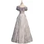 Chic / Beautiful Grey Beading Sequins Prom Dresses 2022 A-Line / Princess Strapless Tassel Sleeveless Backless Prom Floor-Length / Long Formal Dresses