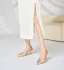 Chic / Belle Champagne Faux Diamant Promo Escarpins 2024 Cuir 5 cm Talons Aiguilles À Bout Pointu Talons Hauts