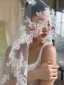 Vintage / Retro White Lace Butterfly 1 m Wedding Veils Tulle 2026