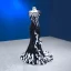 Luxe Noire Fait main Perlage Paillettes Plumes Robe De Soirée Encolure Dégagée Manches Courtes Train De Balayage Soirée Robe De Ceremonie