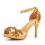 Piękne Białe Rhinestone Buty Ślubne 2023 Z Paskiem 10 cm Szpilki Peep Toe Ślub Sandały Wysokie Obcasy