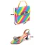 Sparkly Sexy Multi-Colors Rainbow Rhinestone Bow Sequins Womens Sandals Clutch Bags 2023 Cocktail Party Evening Party Womens Sandals Clutch Bags