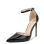 Schöne Weiß Abend Sandalen Damen 2023 Knöchelriemen 12 cm Stilettos Spitzschuh Damenschuhe Hochhackige