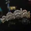 Bling Bling Srebrny Rhinestone Ślub Tiara 2022 Cyrkon Stop Ozdoby Do Włosów Ślubne