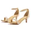 Charmant Blanche Perle Chaussure De Mariée 2023 Bride Cheville 5 cm Talons Aiguilles Peep Toes / Bout Ouvert Mariage Sandales Talons Hauts