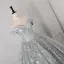 Sparkly Silver Sequins Prom Dresses 2026 Ball Gown Off-The-Shoulder Sleeveless Backless Floor-Length / Long Formal Dresses