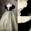 Élégant Noire En Dentelle Fleur Robe Ceremonie Fille 2022 Robe Boule Encolure Dégagée Gonflée Manches Courtes Longue Promo Robe Ceremonie Fille