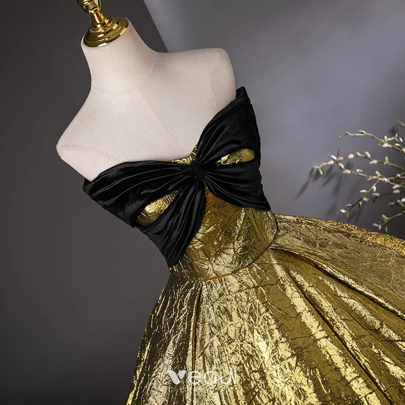 princess polly baby blue dress Vintage Retro Black Gold Ball Gown Prom Dresses 2024 Strapless Sleeveless  Backless Floor Length Long Prom Formal Dresses