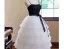 Vintage / Retro Black Beading Cascading Ruffles Graduation Dresses 2024 Ball Gown Spaghetti Straps Sleeveless Backless Bow Sash Tea-length Homecoming