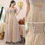 Chic / Beautiful Gold Sequins Bridesmaid Dresses 2023 A-Line / Princess Off-The-Shoulder Short Sleeve Backless Floor-Length / Long Bridesmaid Dresses