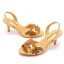 Charmant Gold Abend Strass Sandalen Damen 2023 6 cm Stilettos Peeptoes Sandaletten Hochhackige