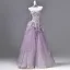 Flower Fairy Lavender Appliques Sequins Prom Dresses 2026 Ball Gown Strapless Sleeveless Backless Floor-Length / Long Formal Dresses