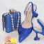 Charming Multi-Colors Rainbow Rhinestone Bow Womens Sandals Clutch Bags 2023 8 cm Stiletto Heels Evening Party Pointed Toe Sandals High Heels Clutch Bags